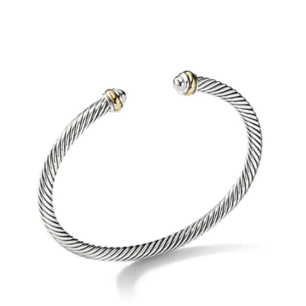 NEW David Yurman Cable Classics Bracelet with 18K Yellow Gold